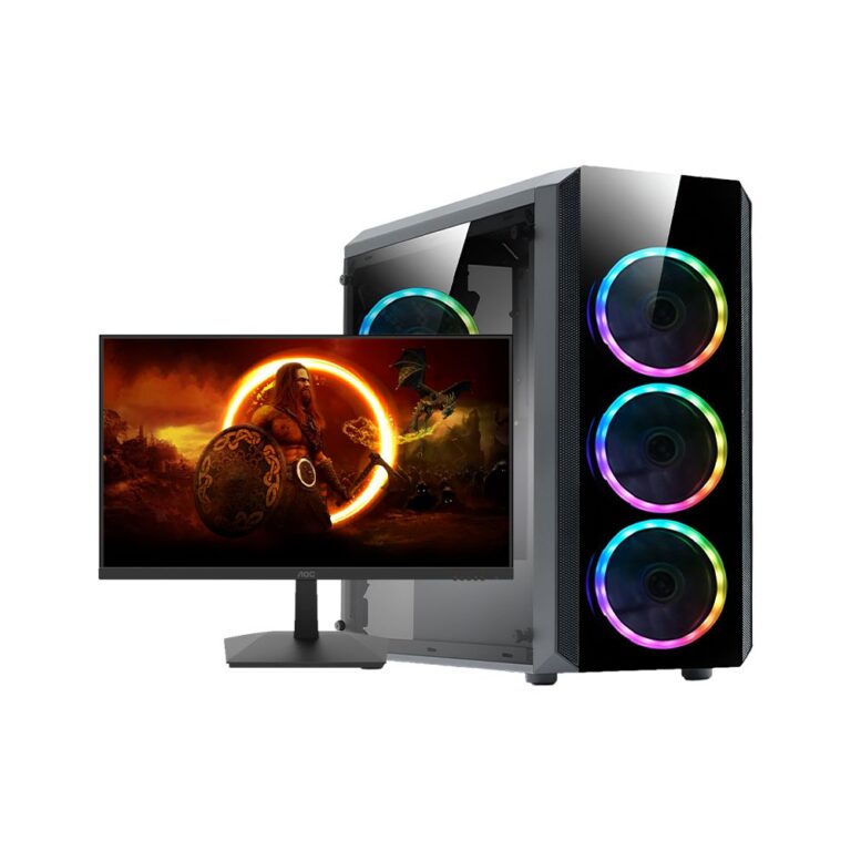 Kompjuter Gaming FLASH / i5-12400F / 32GB / 500GB / RTX 3050 6GB + I zi + Monitor AOC 24G15N2 / 24 Inch 180Hz