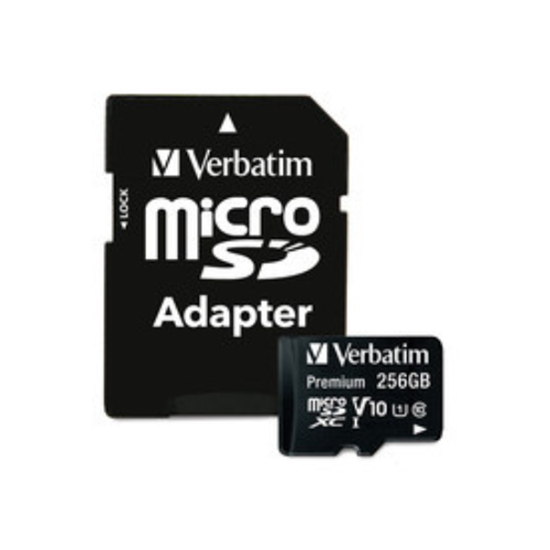 Kartë Memorie SD Verbatim Micro SDXC / 256GB / Class 10 / Me adapter