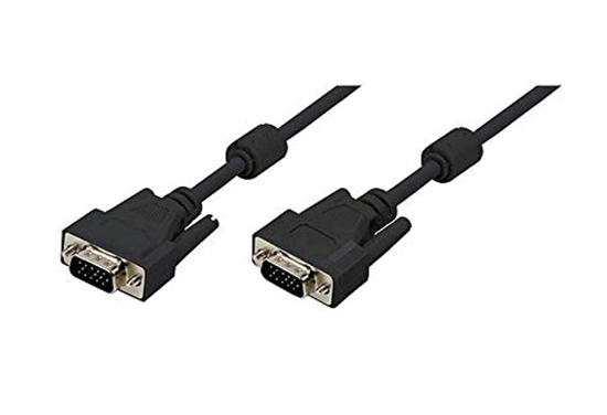 Kabllo VGA LogiLink 2x Male 1.8m - Zezë