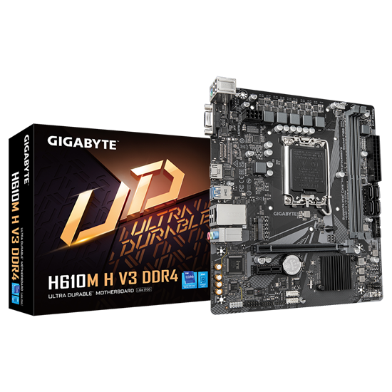 Pllakë Amë Intel Gigabyte H610 LGA1700 mATX për Intel 12th/13th Gen Core DDR4