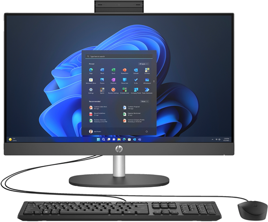 AiO HP ProOne 240 G10 / i5-1334U / 16GB / 512GB / 23.8 Inch Full HD / Intel Iris X graphics / I zi + Tastierë dhe Maus