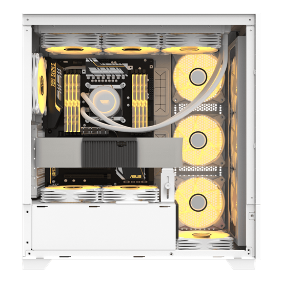 Kasë Darkflash DF5000 / Mid‑Tower / No Fans – Bardhë