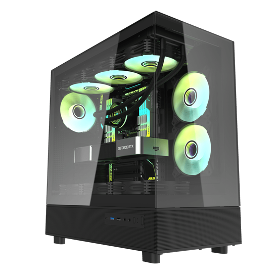Kasë Darkflash DPX90 / Mid‑Tower / 3xARGB Fans 120mm – Zezë