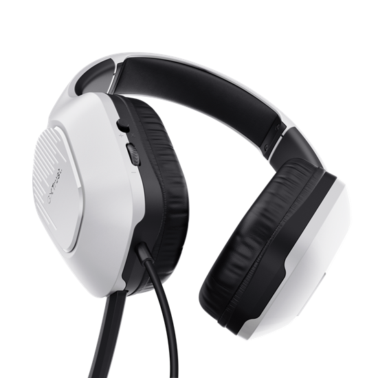 Kufje Gaming Trust GXT 415W Zirox / Stereo / Me kabllo - Bardhë - Figura 3