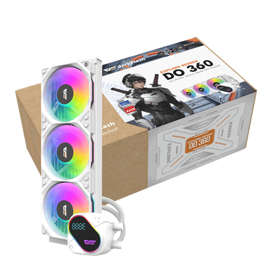 Ftohës për Procesor me Ujë Darkflash DO360 AIO 360mm - Bardhë - Figura 4