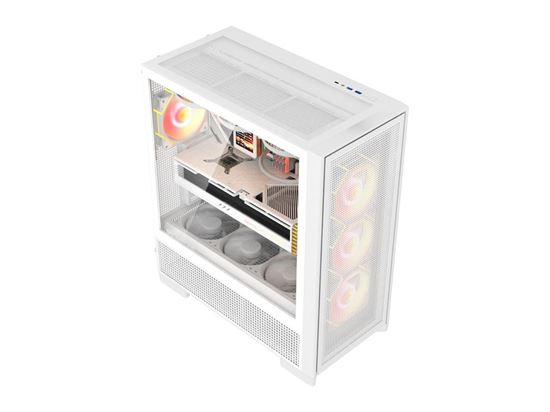 Kasë Darkflash Air Nova / mATX / 3x120mm ARGB Fans – Bardhë - Figura 4
