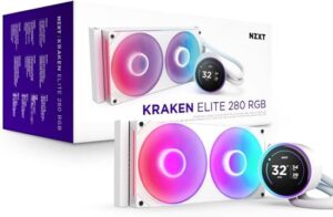 Ftohës për Procesor me Ujë NZXT Kraken 280 RGB 280mm LCD Display Intel/AMD -  Bardhë