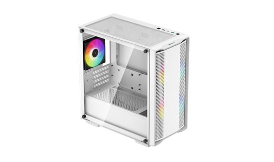 Kasë kompjuteri DeepCool CC360 ARGB Mid-Tower M-ATX/Mini-ITX / 3x120mm ARGB Fan të instaluar- Bardhë - Figura 3