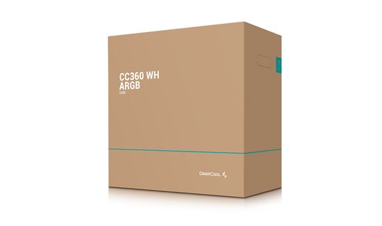 Kasë kompjuteri DeepCool CC360 ARGB Mid-Tower M-ATX/Mini-ITX / 3x120mm ARGB Fan të instaluar- Bardhë - Figura 6