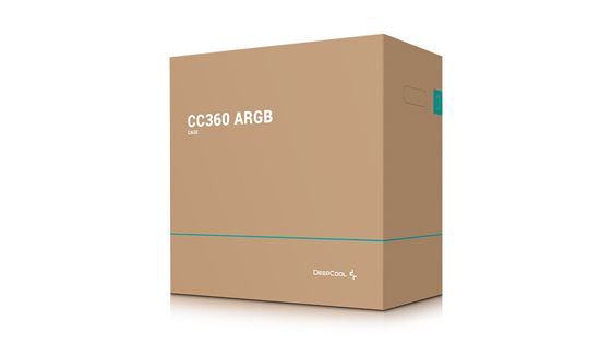 Kasë kompjuteri DeepCool CC360 ARGB Mid-Tower M-ATX/Mini-ITX / 3x120mm ARGB Fan të instaluar- Zezë - Figura 6