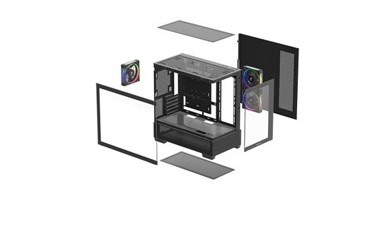 Kasë kompjuteri DeepCool CG380 Mid-Tower - Zezë - Figura 6