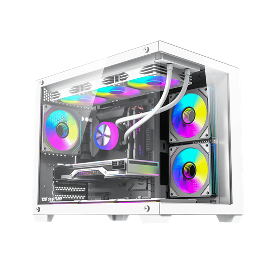 Kasë DarkFlash B275 PRO / Mid‑Tower / ATX / Tempered - Bardhë