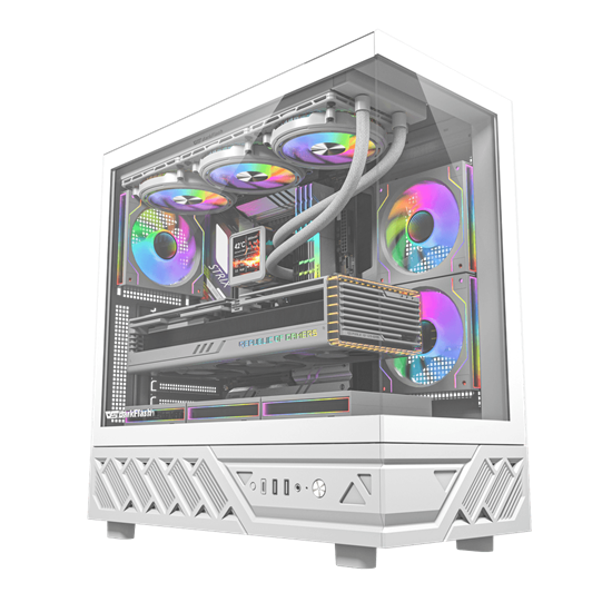 Kasë Darkflash DS950 / Full‑Tower / E‑ATX Support – Bardhë
