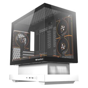 Kasë kompjuteri Darkflash F1 mATX me 6x120mm ARGB Fan - Bardhë