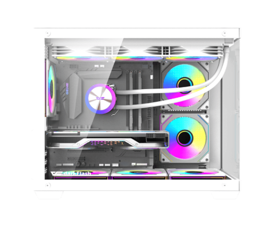 Kasë DarkFlash B275 PRO / Mid‑Tower / ATX / Tempered - Bardhë - Figura 2