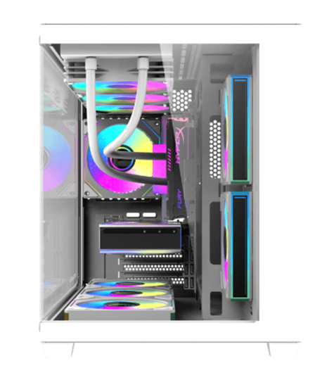Kasë DarkFlash B275 PRO / Mid‑Tower / ATX / Tempered - Bardhë - Figura 3