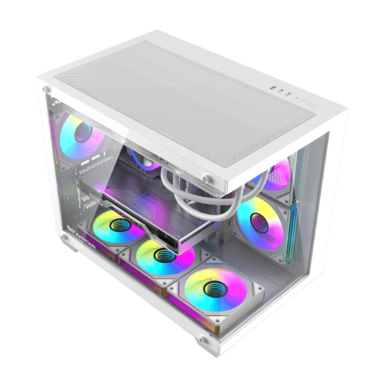 Kasë DarkFlash B275 PRO / Mid‑Tower / ATX / Tempered - Bardhë - Figura 5