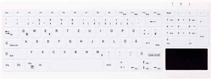 Tastierë me kabllo Cherry AK-C7412F-GFUS-W/GE / Touchpad / IP68 fully sealed - Bardhë