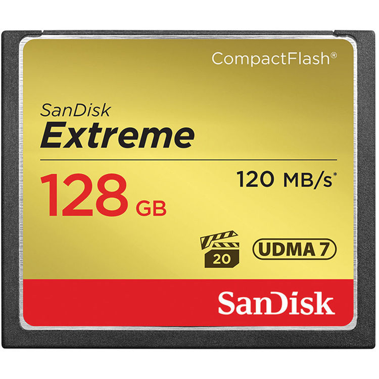 Kartë Memorie SD CARD 128 GB CompactFlash SANDISK EXTREME 120