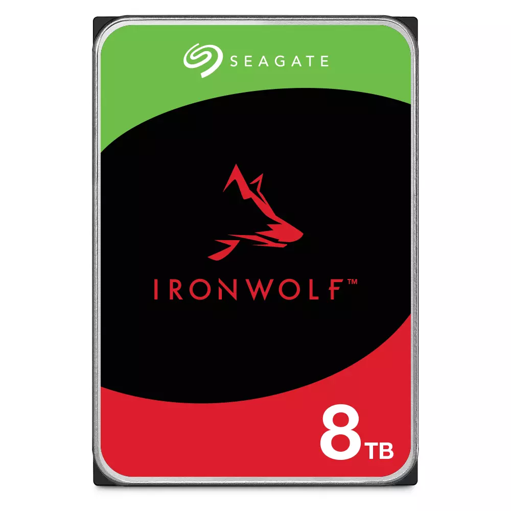 HDD e Brendshme Bundle SEAGATE NAS HDD 8TB IronWolf 7200rpm 6Gb/s SATA 256MB cache 89cm 3.5inch 24x7 CMR for NAS and RAID Rackmount systems BLK