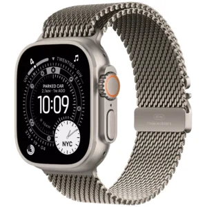 Apple Watch Ultra 3 / 49mm / GPS + Cellular / Titanium / Natural Titanium Milanese Band (L)