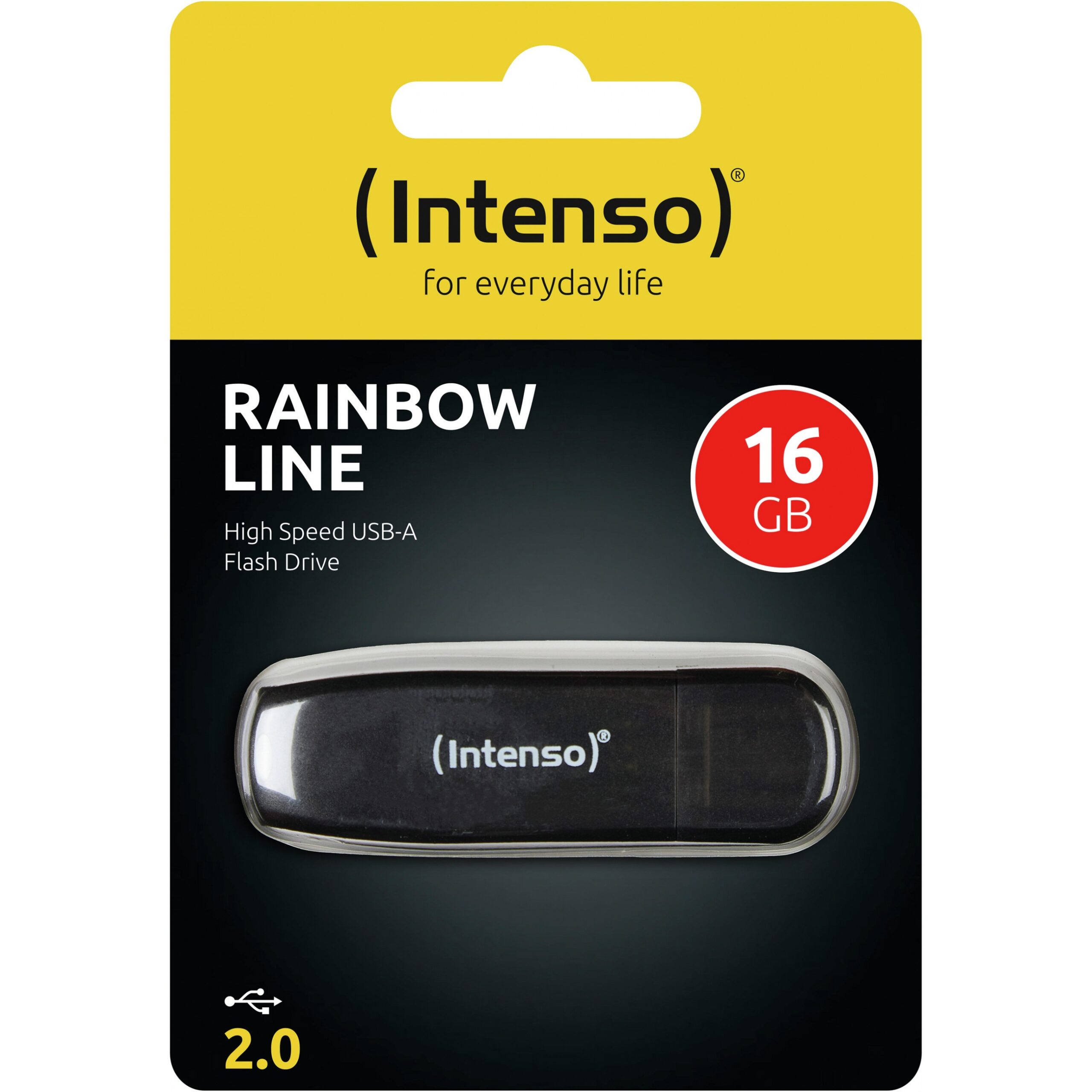 USB Flash Drive STICK 16GB 2.0 Intenso Rainbow Line - e zezë - Figura 3