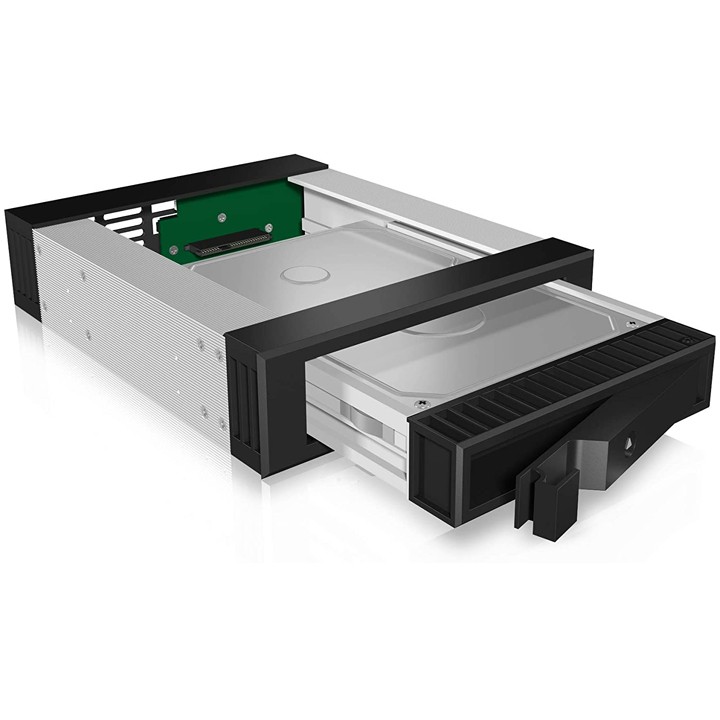 Aksesorë për disqe Hot-Swap Frame: 1× 3.5"/2.5" SATA/SAS HDD to 1× SATA host in a 5.25" drive bay. Supports SATA III 6 Gb/s – ICY BOX