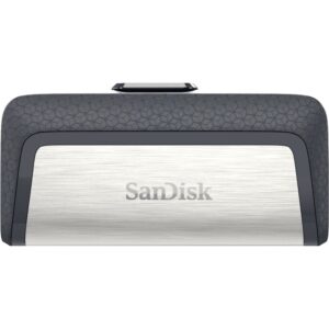 USB Flash Drive STICK 128GB USB 3.1 SanDisk Ultra Dual Drive Type-A/Type-C - e zezë dhe hiri
