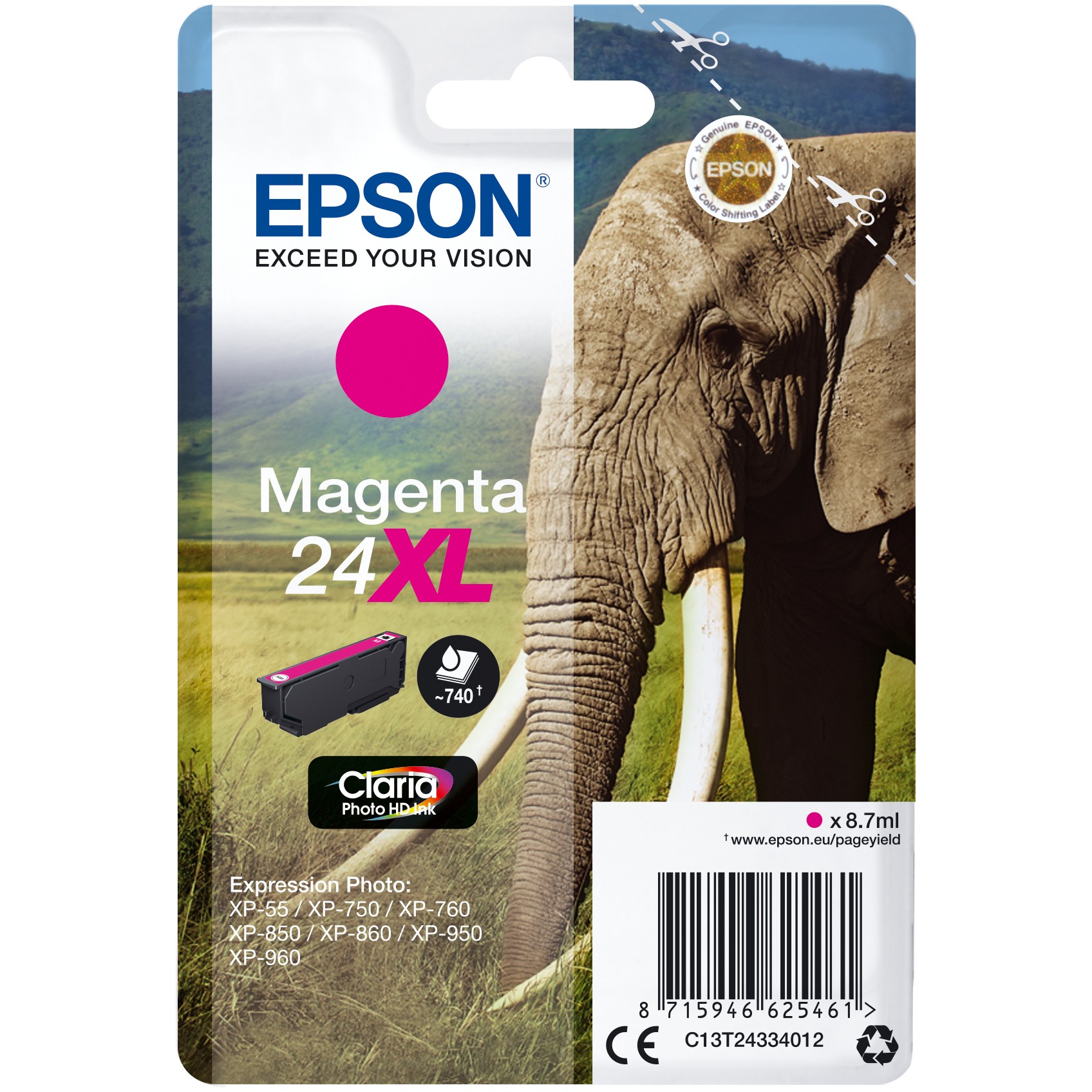 INK Epson C13T24334012 Ink Cartridge / kapacitet i lartë – Rozë