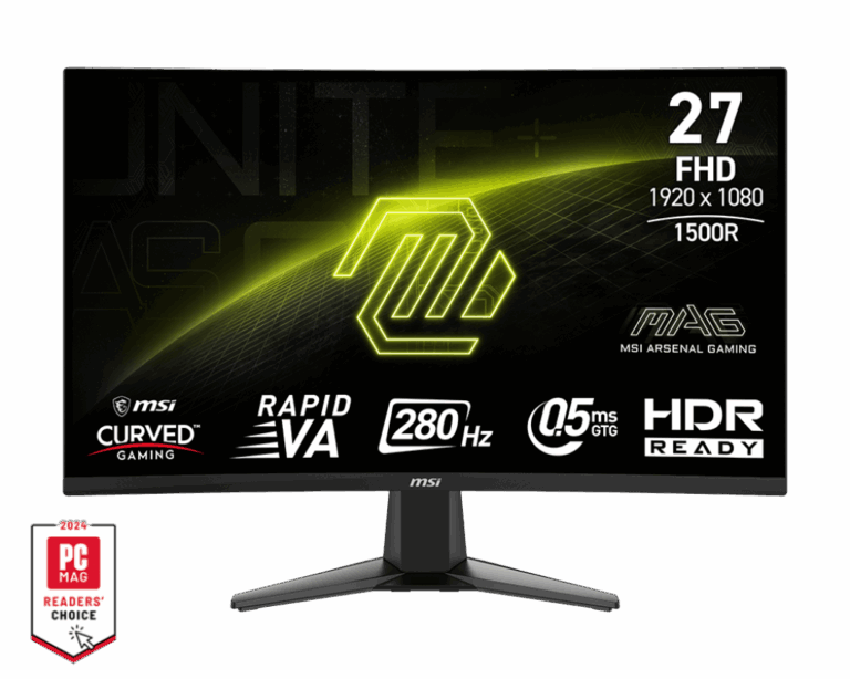 Monitor Gaming MSI MAG 276CXFDE / 27" / FHD Rapid VA	/ 280Hz / 0.5ms / HDMI+DP / Zezë
