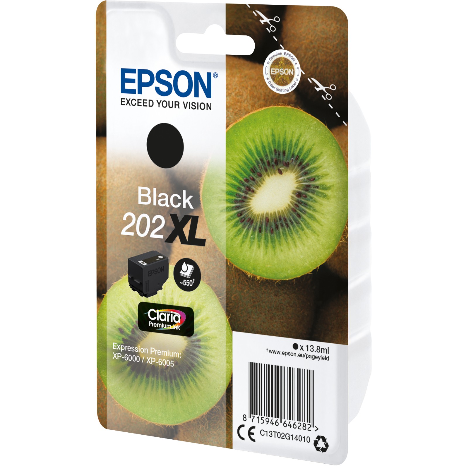 INK Epson 202XL C13T02G14010 Ink Cartridge / me kapacitet të lartë – Zezë - Figura 2