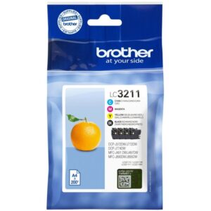 INK Brother Original Cartridge LC-3211 Value Pack – BK/C/M/Y (Zezë/Blu/Rozë/Verdhë)