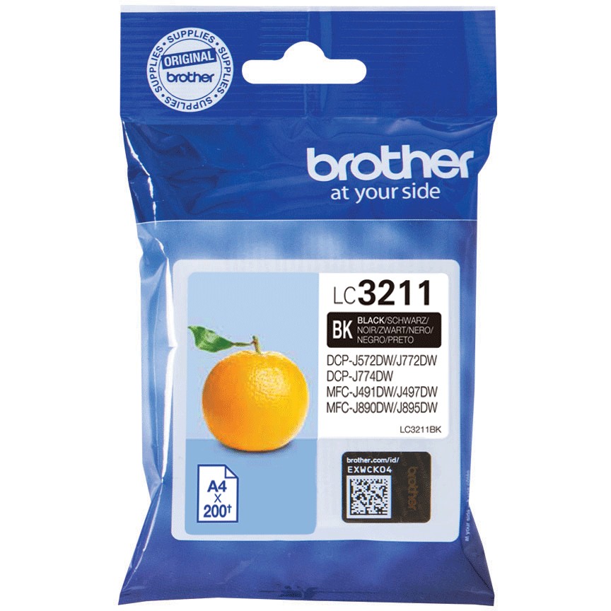 INK Brother Original Cartridge LC-3211 BK / up to 200 Pages (ISO/IEC 24711) - Zezë
