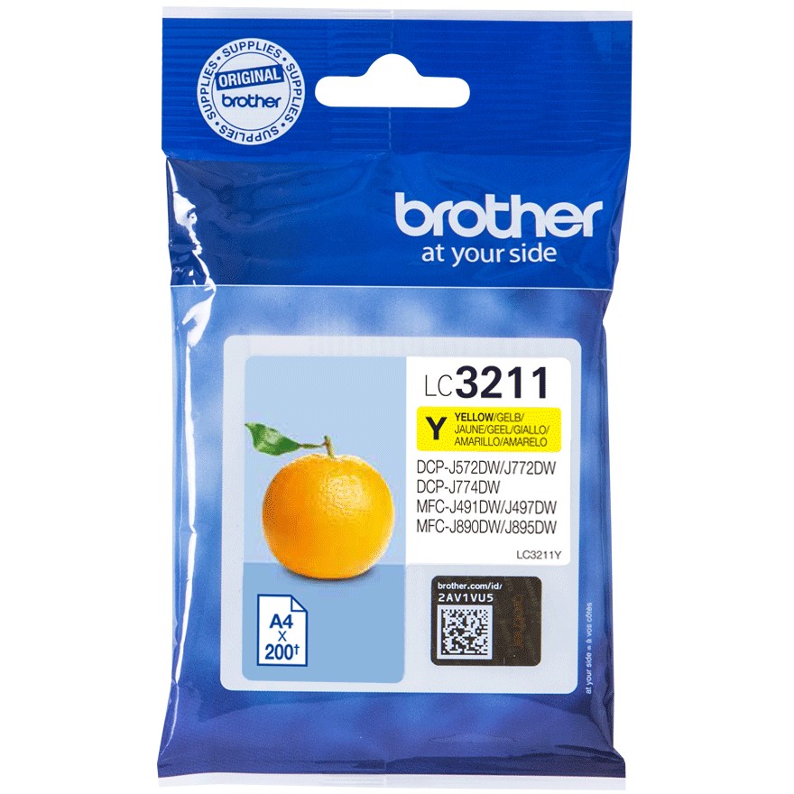 INK Brother Original Cartridge LC-3211 Y / up to 200 Pages (ISO/IEC 24711) – Verdhë