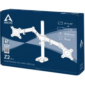 Mbajtëse për Monitor Desk mount for 2 monitors up to 86 cm 34" 15 KG ARCTIC Z2 (Gen3)