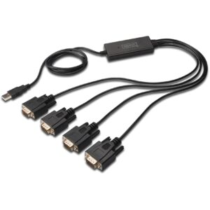 Kabllo Adapter USB 2.0 DIGITUS → 4x RS232 / 1.5m - Zezë