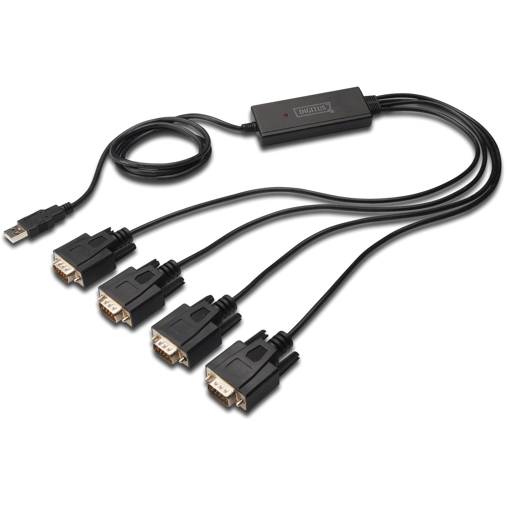 Kabllo Adapter USB 2.0 DIGITUS → 4x RS232 / 1.5m - Zezë