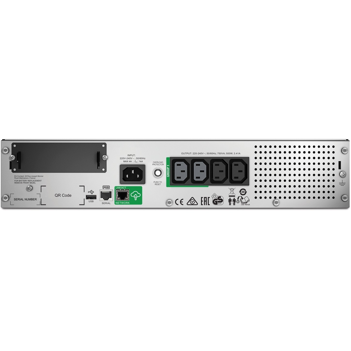 Rack APC Smart - UPS SMT750RMI2UC 750VA / 500W 2U Line-Interactive - Figura 2