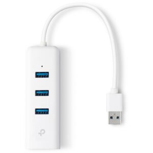 Aksesor për Kartë Rrjeti TP‑LINK UE330 / USB 3.0 / Gigabit Ethernet / 1× RJ45 + 3× USB 3.0 Hub