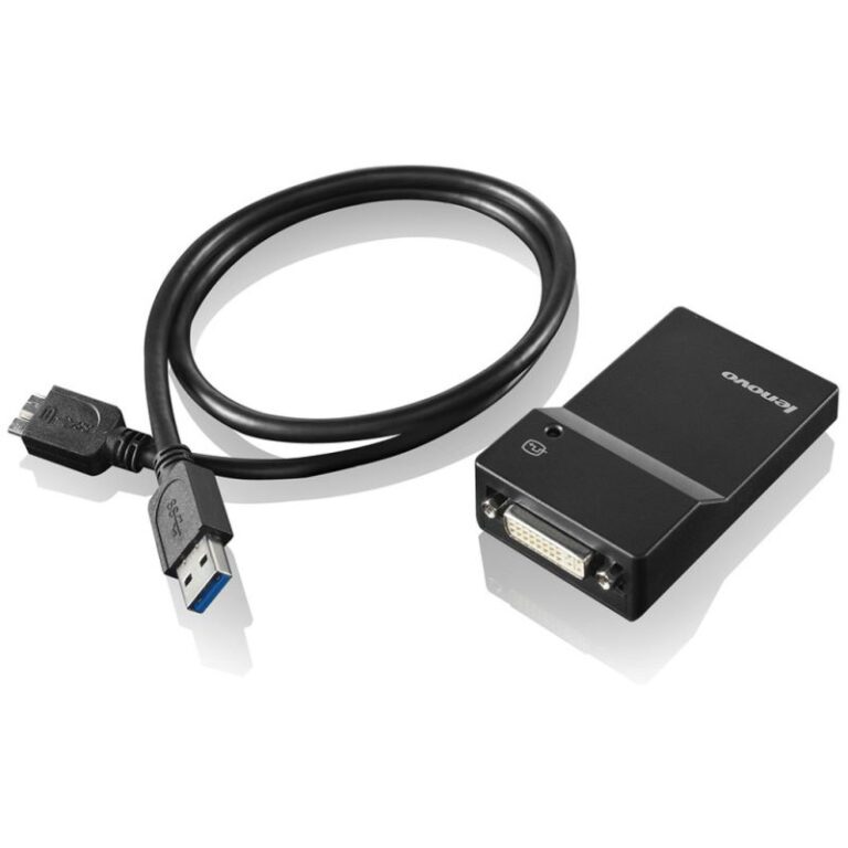Adapter Lenovo USB 3.0 to DVI/VGA Monitor – Digital / Display / Video 0.7 m – Zezë