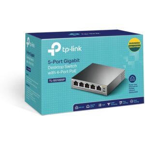 Switch 5P TP-Link SG1005P metal me 4 PoE-Ports