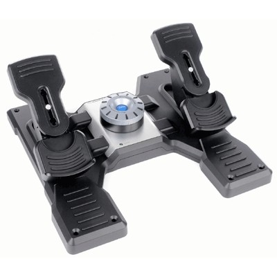 Kontroller,Timon & Pedale Logitech Flight Rudder Pedals /  USB Pedals for Flight Simulation
