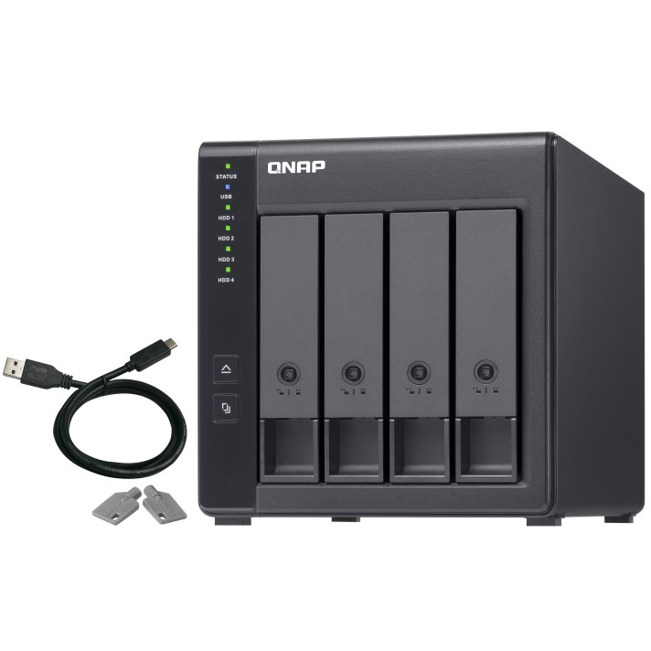 NAS QNAP TR‑004 / 4‑Bay Expansion Enclosure / 2.5"/3.5" SATA / USB 3.2 Gen1 Type‑C