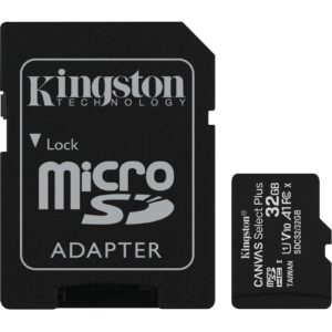 Kartë Memorie SD CARD 32GB Kingston Canvas Select Plus MicroSDHC 100MB/s +Adapter