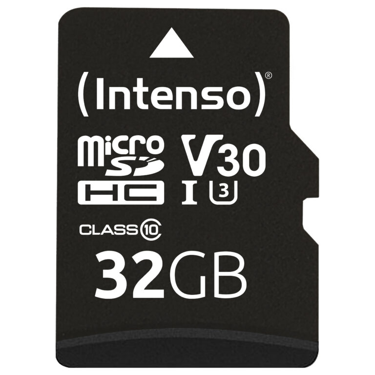 Kartë Memorie SD Intenso microSDHC 32GB UHS-I Class 10 90MB/s me Adapter SD
