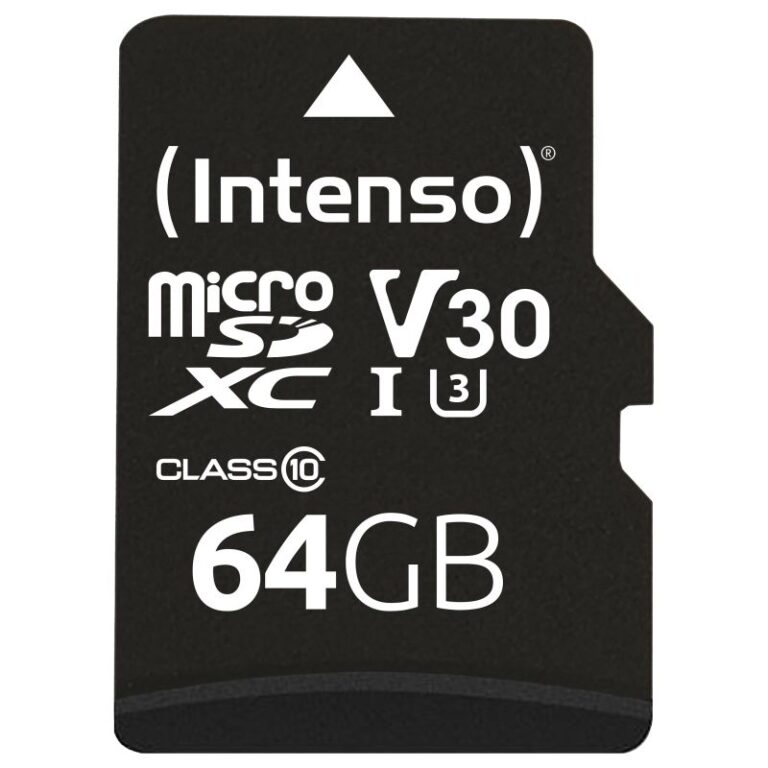 Kartë Memorie SD Intenso MicroSDXC 64GB  – Zezë
