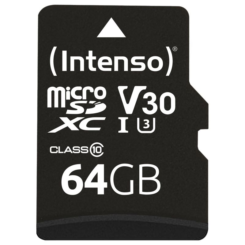 Kartë Memorie SD Intenso MicroSDXC 64GB – Zezë
