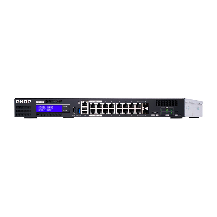 Switch QNAP QGD‑1600P‑4G / 16×GbE PoE+ + 4×SFP / Managed / Rackmount - Figura 3
