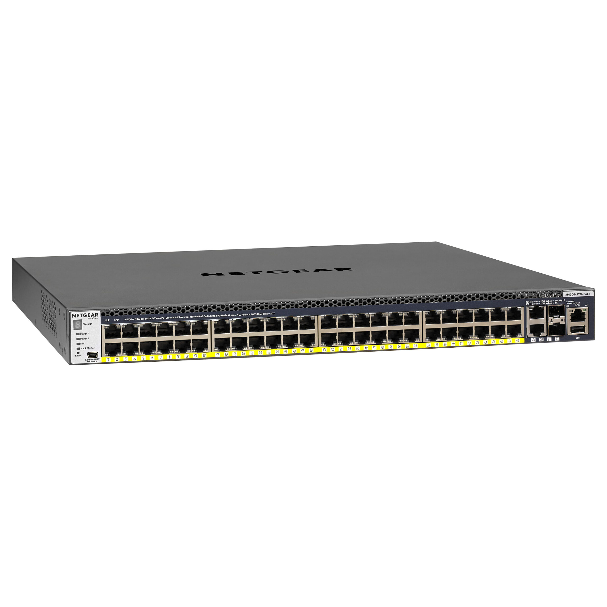 NETGEAR GSM4352PB 52-Port Managed PoE+ Switch me 10G Uplink dhe 1000W Power Budget - Figura 2