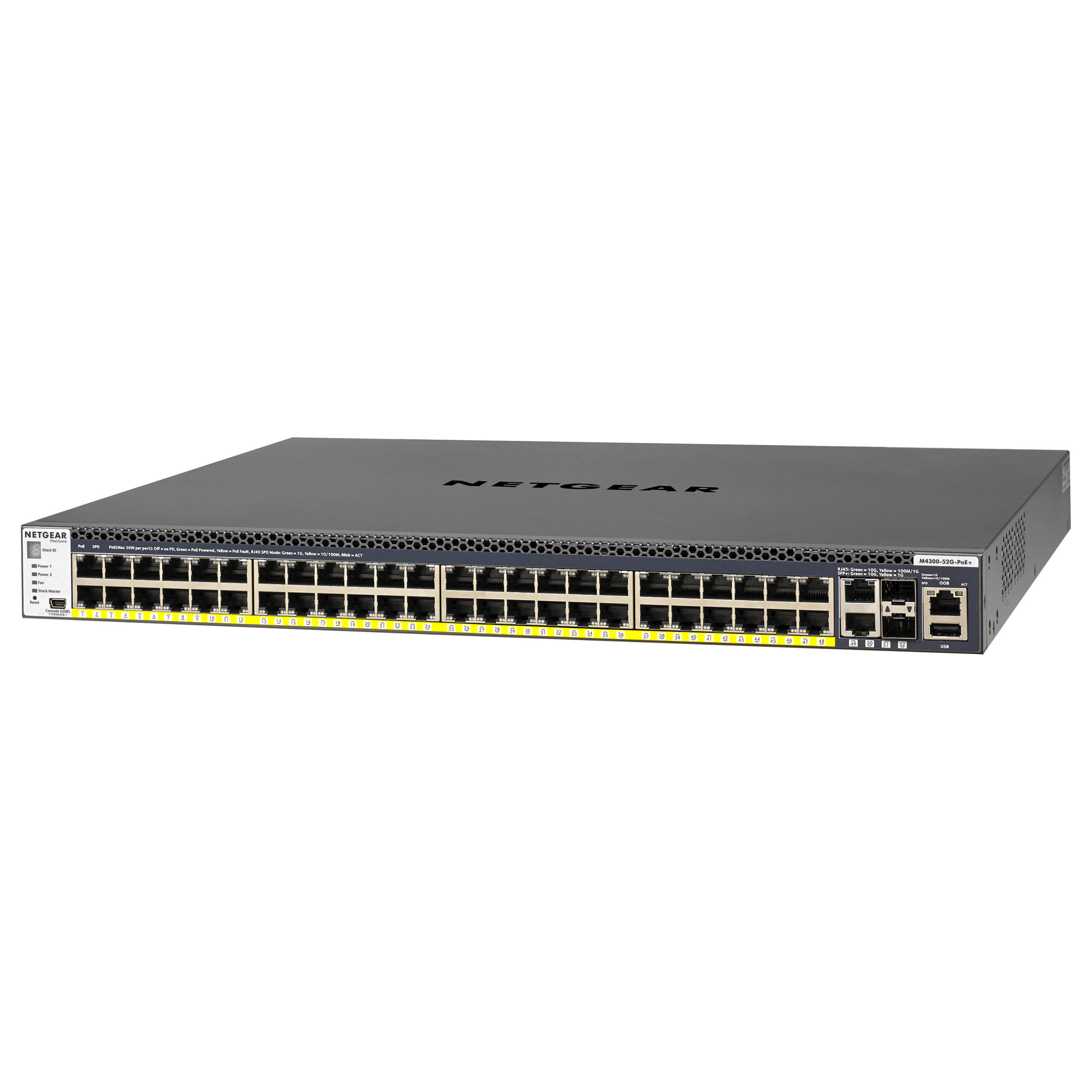 NETGEAR GSM4352PB 52-Port Managed PoE+ Switch me 10G Uplink dhe 1000W Power Budget - Figura 3